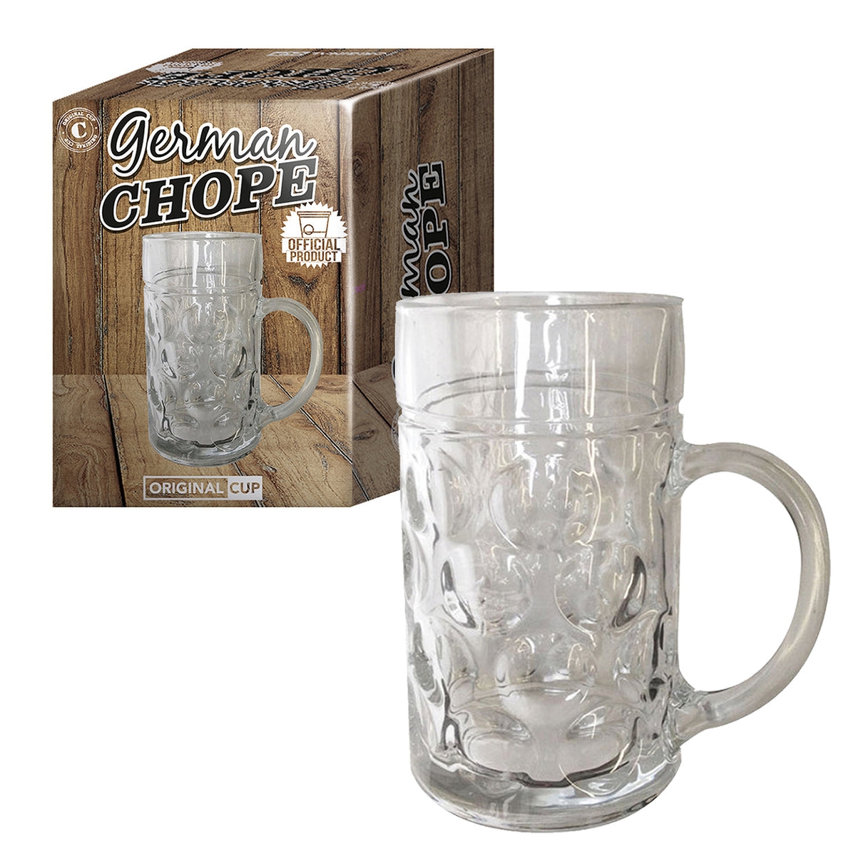 German Chope 1 litre en verre – ORIGINAL CUP