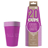 20 Paper Cups Violets 53cl