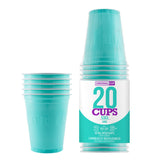 20 Gobelets Turquoises 53cl